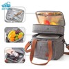 morytrade Insulated Bag Lunch Box Holder 2 Layer Lunch Bag