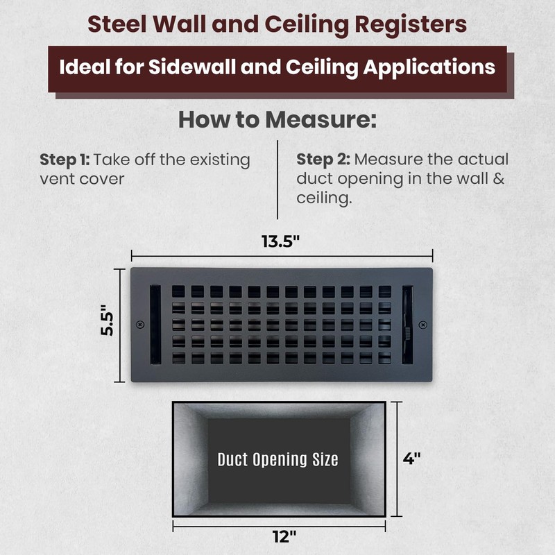 Empire Register Co, Ceiling & Wall Vent Cover - 4x12