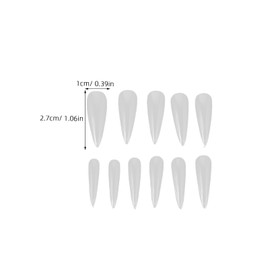 Healvian Diy Home Salon Manicure 500pcs Full Cover Almond Acrylic Nails Tips Japanese Design for Elegant Look