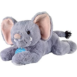 Bauer Spielwaren 12937 I Like My Planet Elephant Soft Toy Made from Recycled Material, Grey