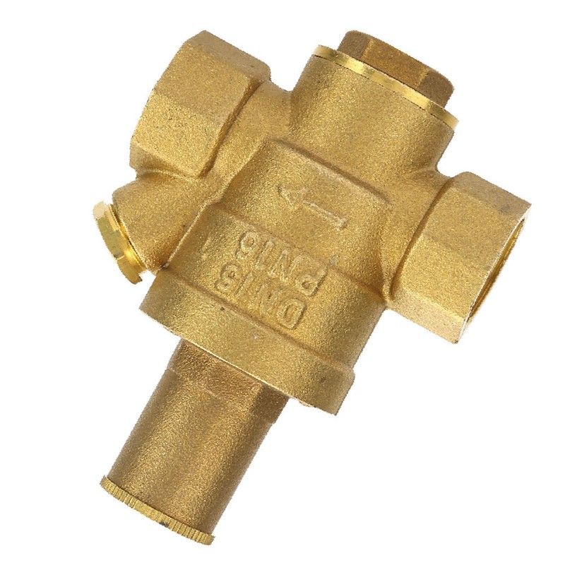 1pc Brass Adjustable Water Pressure Reducing Regulator Valve Thread DN15