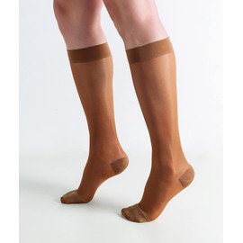 BIOS Living Women Compression Trouser Socks Sheer Beige MED 20-30mmHg