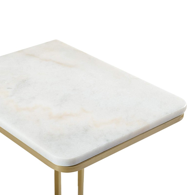 SEI Furniture Fallon Marble C table, Gold