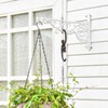 Sungmor Cast Iron Hanging Plant Bracket, 16.5" Large Outdoor Wall
