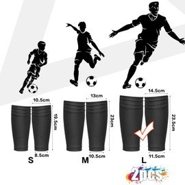 2 x Shin Pad Holder, Football Shin Pads, Socks, Socks, Sleeve, Socks with Optimised Insert Pocket, Football Equipment for Shin Guards, Adults
