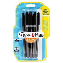 InkJoy Black Ink Ballpoint Pens - Pack of 8