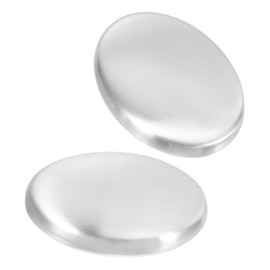Zerodeko 2pcs Odorfree Hands Stainless Steel Soap Bar Travel-Sized Metal Soap for Cooking Odor Removal Reusable Odor Absorber for Home Kitchen