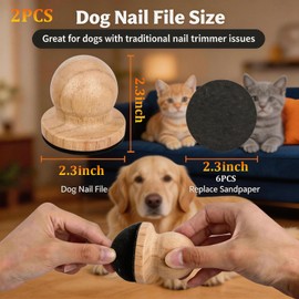 Hubaltuye Dog Nail File, Manual Dog Nail Filer, Nail File for Dogs, 8 Pcs Portable Dog Nail File Board Set, Professional Pet Nail Grooming Kit with Comfortable Grip for All Dogs