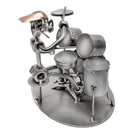 STEEMO Screw Man Drummer Musicians Gift Decoration 16 x 13 x 14 cm