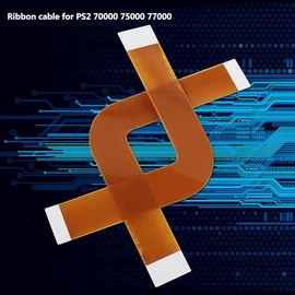 Qinlorgo Cable de Cinta para PS2 Slim, Pieza de reparación de Cable Flexible de Cinta Plana de 2 Piezas 7W Lente láser de Recogida para PS2