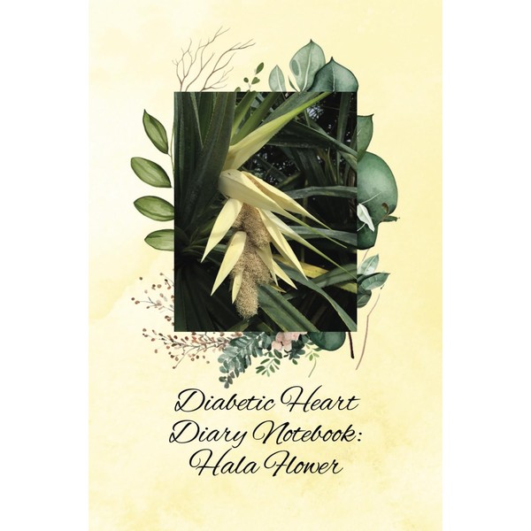 Diabetic Heart Diary Notebook: Hala Flower: Chronic Health Record Log