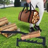 Meyoppm Wall Mounted Firewood Splitter, Firewood Splitter Mounted with Safety