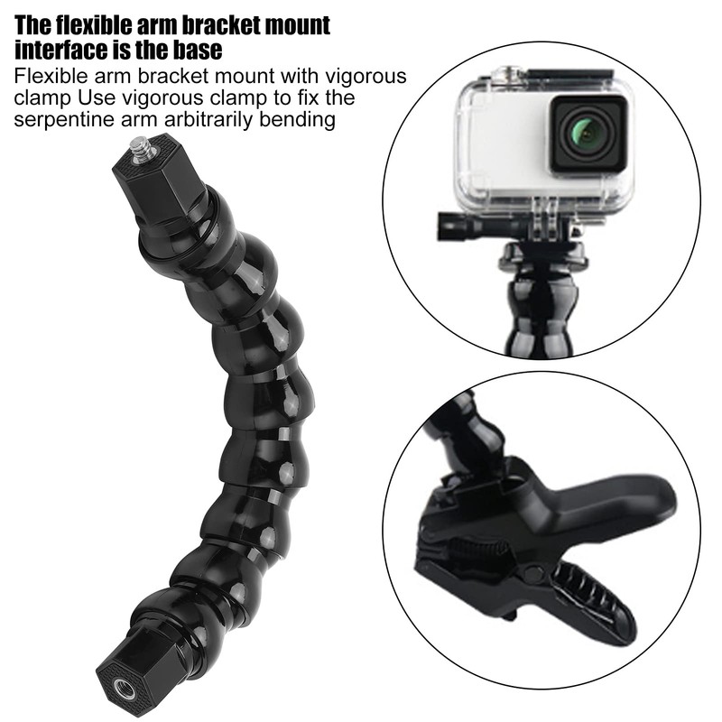 Flexible Monopod Gooseneck Jaws Mount with 8 Sections for Universal