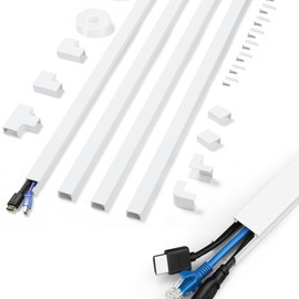 ZhiYo Cord Covers for Wires on Wall Extra-Long, 13.12ft & 126in Cord Hider Kits for TV Bundle