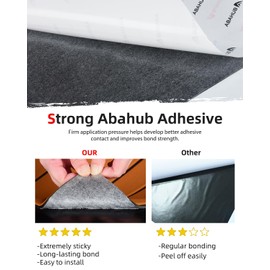 Abahub EVA Foam Boat Decking 96''x45.6'' Faux Teak Marine Flooring Sheet Brown with Black Seam Lines