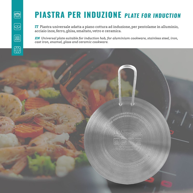 INOXPRAN Induction Plate for Induction Plate, Stainless Steel, Grey, 16
