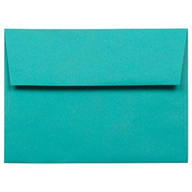 JAM PAPER A6 Colored Invitation Envelopes - 4 3/4 x 6 1/2 - Sea Blue Recycled - 100/Pack