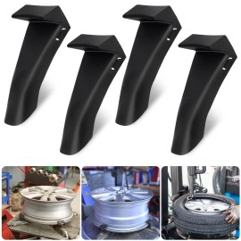 Octoder 4pcs Black Tire Changer Jaw Protectors Rim Clamp Inserts Wheel Machine Accessory