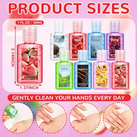 Frienda 24 Pcs Mini Hand Sanitizers Bulk Travel Size Scented Hand Sanitizers 1 Fl oz Lavender Vanilla Assorted Floral Scents for Guests Christmas Stocking Stuffers Nurse Coworker Teacher Office Gifts