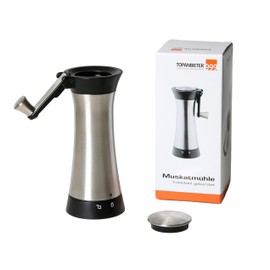 Topanbieter999 Nutmeg Grinder Stainless Steel with Storage Container and Folding Crank Also Suitable for Tonka Beans