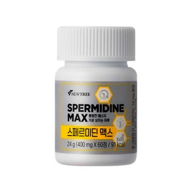 Nutri Yeast Spermidine Max 400mg x 60 tablets / 뉴트리 효모 스페르미딘 맥스 400mg x 60정