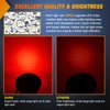 Nilight 2PCS 4 Inch Round Red White LED Trailer Tail