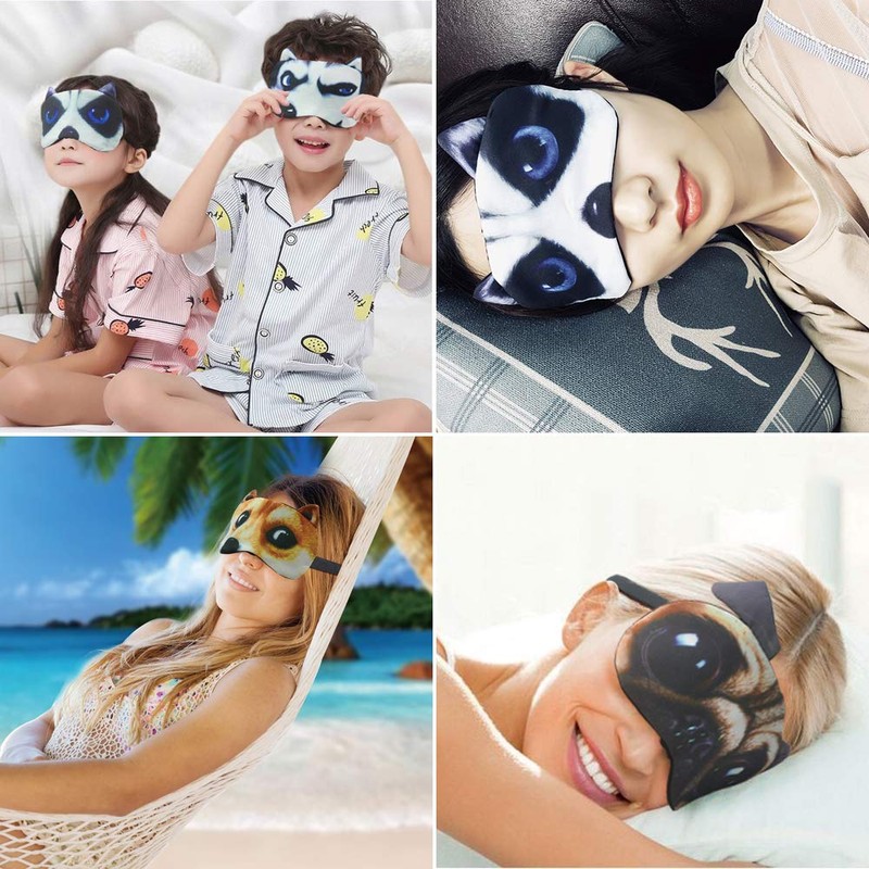 HYCLES 10 Pack Cartoon Animal Cute Sleep Eye Mask with