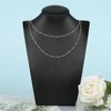 YOUBEIYEE - Cadena fina de acero inoxidable chapada en oro