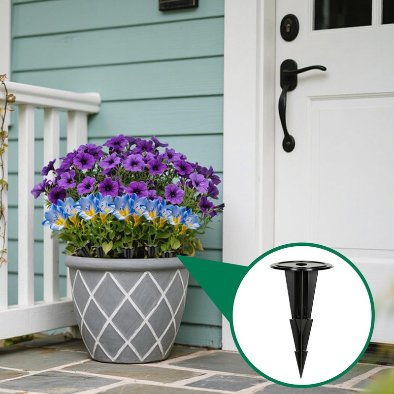 NODMIPNS 12 Pack Floral Ground Spikes, 5.5 Inch Artificial Flower