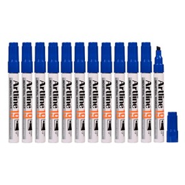 Artline Ek-19 2.0mm -5.0mm Chisel Style Acrylic Fibre Nib Marker - Blue