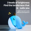 faralite Cute Whale Night Light, Soft Narwhal Silicone LED Night