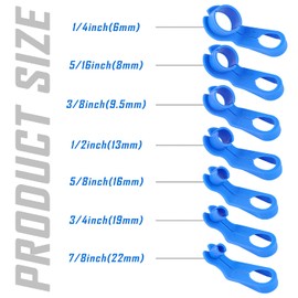 7PCS AC/Fuel Line Disconnect Tool Set - Multiple Specifications (1/4 5/16 3/8 1/2 5/8 3/4 7/8 Inch) Fuel Line Removal Tool Compatible with GM Ford Chrysler - AC Line Disconnect Tool