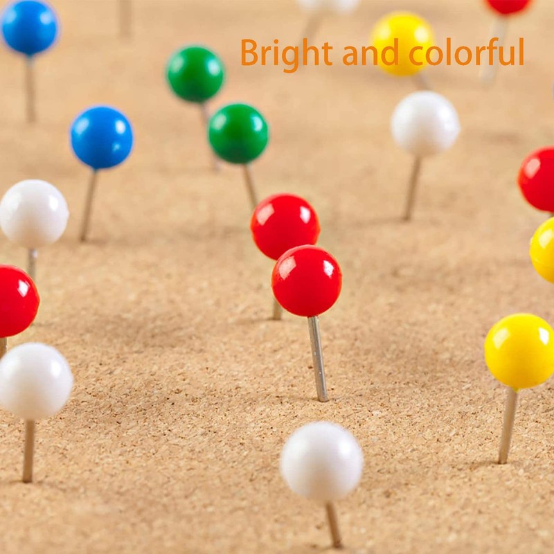 600Pieces Pins for Pinboard,Drawing Push Pins Map Pins Colourful Push