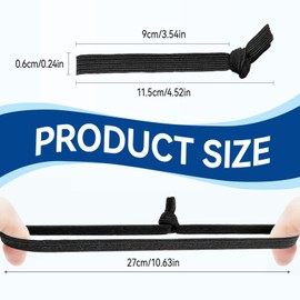 YISCOKO Men's Hair Bobbles Pack of 10, Knotted Hair Bands, Black Elastic Hair Band for Men, Hair Bobbles for Men, Hair Scrunchie Black Braided Headband for Buns, Hair, Elastic.