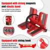 Enhon Adjustable Magnetic Post Level with 6 Hanging String Line