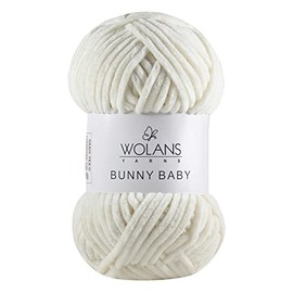 Wolans Bunny Baby Chenille Style Yarn Wool 70 Colours Available 100g Balls (Cream Col 2)