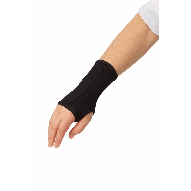 Medline Carpal Tunnel Glove with Flexible Splint, Breathable Cotton/Spandex, Black,