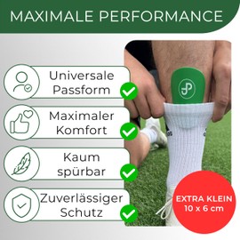 JDP Mini Shin Pads, Extra Small Shin Pads, Football, Men, Non-Slip Mini Shin Pads, Children's Football, Shin Pads, Small, Shin Pads for Football, 10 x 6 cm, Green