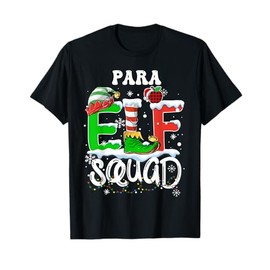 Para ELF Squad Funny Christmas ELF Kids Teacher Group T-Shirt