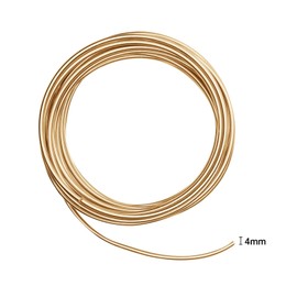 Vaessen Creative 24233-003 Aluminium Wire Jewellery, Bendable, Aluminium, Light Gold, 4 mm x 10 m, Light Gold, 1000 x 0.4 x 0.4 cm