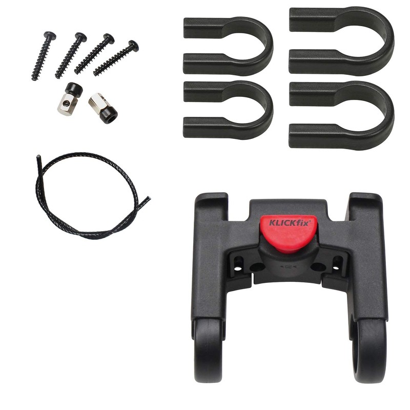 KLICKfix handlebar adapter packed, black, universal, suitable for handlebars with