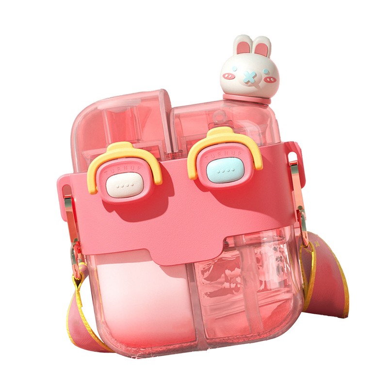 Kawaii Water Bottle Fashion Plastic Double Drinking Water Bottle with