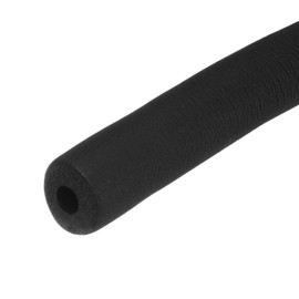 M METERXITY Pipe Insulation Foam Tube, 1/2"(13mm) ID x 6.6Ft Pipe Cover Wrap Roll, Hollow Pipe Cover for AC Unit/Guitar Stands/Exercise Machine Handle/Roof Rack [Black]