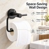 Matte Black Wall-Mounted Toilet Paper Holder – Metal Bathroom Roll
