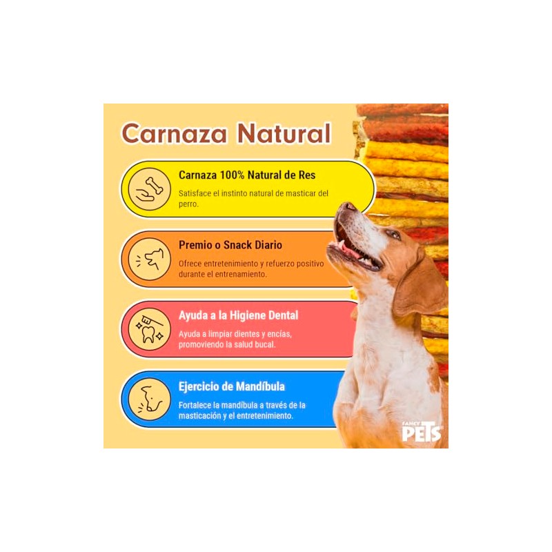 Fancy Pets Palitos de Carnaza Natural para Perros | 100