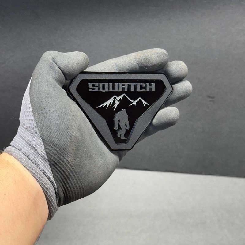 UsaStandard 2x Car Fender Sasquatch Big Foot Emblem Badge M-Black