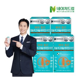 Nature Dream Calcium, Magnesium, Vitamin D, and Zinc for Good Bones 1000mg x 30 Tablets (4 Boxes) / 네이처드림 뼈에 좋은 칼슘마그네슘비타민D아연 1000mg x 30정 4박스