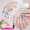 SILPECWEE 8 Sheets Marble Nail Polish Strips for Women Gel