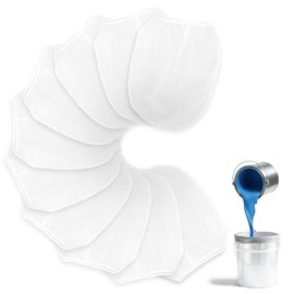 Cpomieni 10 PCS Paint Filter Bags, 5 Gallon White Fine Mesh Strainer Bags, Elastic Top Opening Mesh Bag for Paint, Gardening & Hydroponics