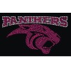 Unbranded PANTHERS CRYSTAL & HOT PINK RHINESTONE IRON ON TRANSFER